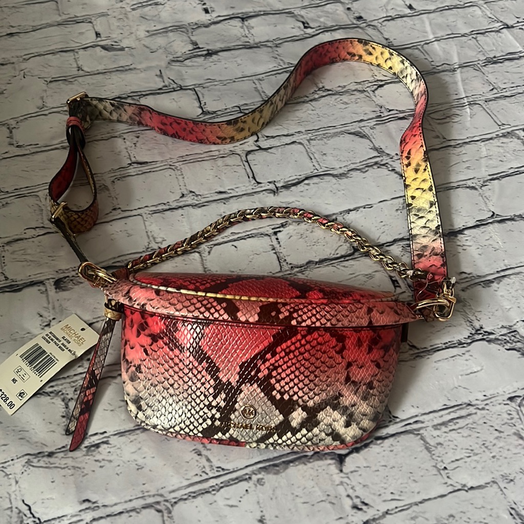 Michael Kors Slater Mini Embossed Leather Sling Pack Messenger